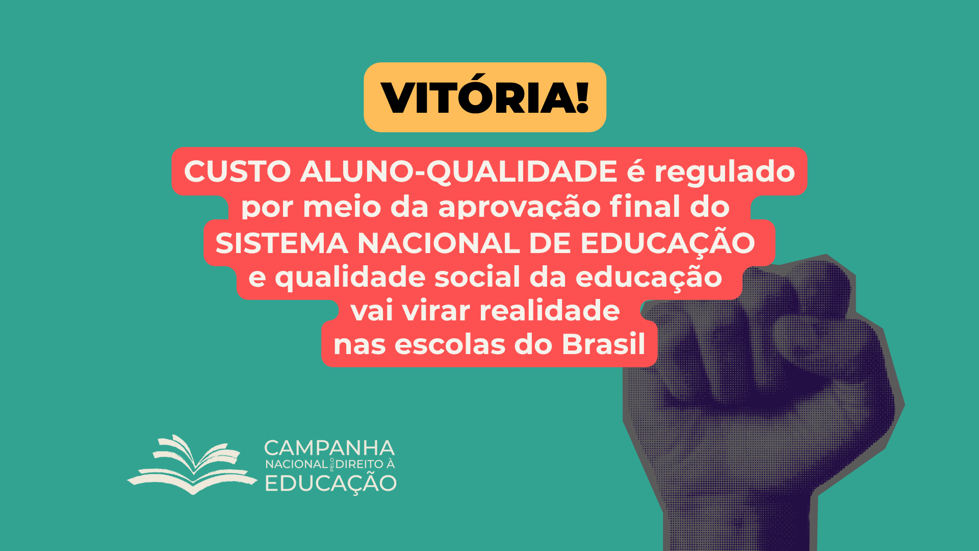 Victoria para el derecho humano a la educación en Brasil: el Costo de Calidad Estudiantil (CAQ) será incluido en el Sistema Nacional – Campaña Latinoamericana por el Derecho a la Educación