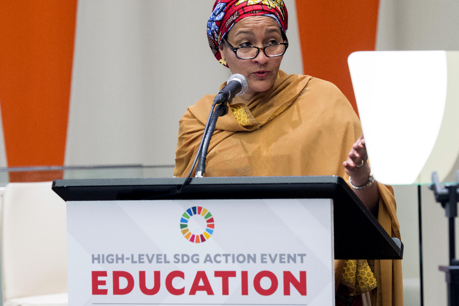 La subsecretaria general de las Naciones Unidas, Amina Mohammed
