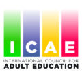 ICAE logo color on white press