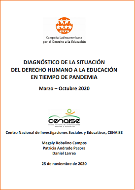 Diagnóstico de la situación del derecho humano a la educación en tiempo de pandemia – Marzo a octubre 2020
